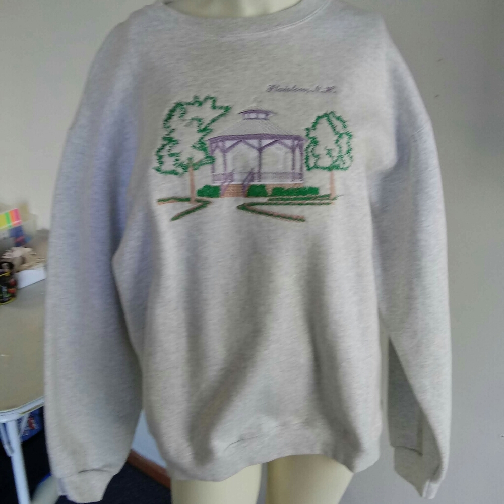 Handmade embroidered sweatshirt